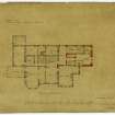 Principal floor plan. Sketches of proposed additions and alterations.