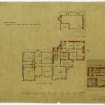 Attic floor plan. Sketches of proposed additions and alterations.