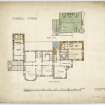 First floor plan and roof plan.