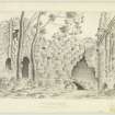 Interior of part of monastic bldgs.
Insc. "drawn from nature by A.Archer, 13th Oct. 1834."