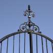 Detail of wrought iron gate.