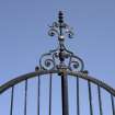 Detail of wrought iron gate.