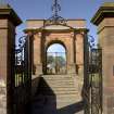 View of triumphal arch and entrance from NE.