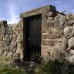 General view of garden wall showing entrances.