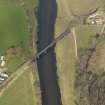 Oblique aerial view centred on the railway viaduct, taken from the SW.