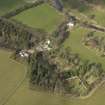 General oblique aerial view centred on Barns Tower with Barns House adjacent, taken from the S.