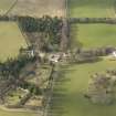 General oblique aerial view centred on Barns Tower with Barns House adjacent, taken from the SE.