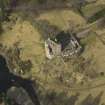 Oblique aerial view centred on the castle, taken from the S.