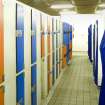 Interior view of main men's changing rooms in Royal Commonwealth Pool, 21 Dalkeith Road, Edinburgh.