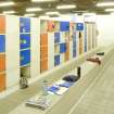 Interior view of main men's changing rooms in Royal Commonwealth Pool, 21 Dalkeith Road, Edinburgh.