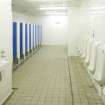 Interior view of men's shower room/lavatories in Royal Commonwealth Pool, 21 Dalkeith Road, Edinburgh.