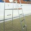 Interior view of Royal Commonwealth Pool, Edinburgh. Detail of Lifeguard's seat at poolside.