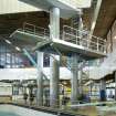 Interior view of Royal Commonwealth Pool, Edinburgh. View of main diving platforms with lower springboards to left and right.