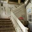 Interior. Ground floor, stair hall, view from W