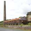 Chimney and brick kilns, view from SSE