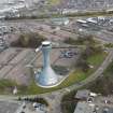 Oblique aerial view of Edinburgh Airport control tower, taken from the WSW.
