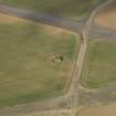 Oblique aerial view of East Fortune Airfield control tower, taken from the SSE.