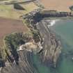 Oblique aerial view of Cove Harbour, Berwickshire, taken from the E.