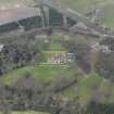 Oblique aerial view of Ayton Castle and policies, taken from the SE.