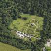 Oblique aerial view centred on the walled garden, taken from the NW.