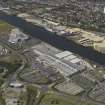 Oblique aerial view of the Braehead Retail Park with the Elderslie Shipyard beyond, taken from the S.