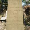 Plot no. 812. James Wheatley. Detail of inscription.