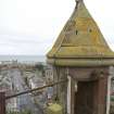 Upper level. SW Corner roof turret. Detail