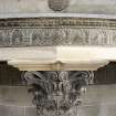 1st stage entablature and column capital. Detail