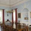 Interior. 1st floor, dining room, view from SE