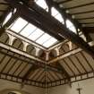 Interior. Ground floor, billiard room, detail of roof structure and skylight