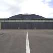 General view from E of Gaydon aircraft hangar entrance.