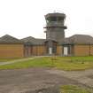 View from WSW of control tower and associated buildings