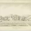 St Andrew's Church.
Sketch showing general view.
Titled: 'St Marys (St Andrews) Church at Peebles, founded in1100' 'Drawn from Nature by Alexr. Archer Septr. 28 1838'