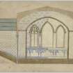 Suggestion for the decoration of south wall Queen Street Free Church, Edinburgh.
Not executed