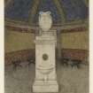Design for interior decoration of pump-room, insc: 'Design for Decoration of Interior of St. Bernard's Well, Edinburgh. To be executed as mosaic'. 
Signed 'Thomas Bonnar, Decorator, Edinr'.