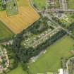 Oblique aerial view centred on the housing estate, taken from the E.