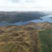 Oblique aerial view looking from Badlia Hill towards the Kyles of Bute, taken from the S.