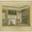 Liberton House, interior
View of decorative scheme of drawing room
Entitled: 'Decoration of Drawing Room. Liberton House'
Signed: 'Thomas Bonnar Decorator, Edinburgh'
Not dated
