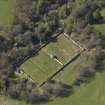 Oblique aerial view centred on the walled garden, taken from the SE.