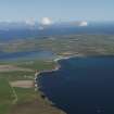 General oblique aerial view looking across the East Mainland of Orkney towards Deer Sound and Deerness, taken from the SW.