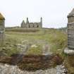 View looking towards the Chamberlain's House from the gates of Vallay House, taken from SE