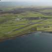 General oblique aerial of view of Kirkwall airport, taken from the NNE.