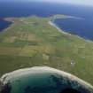 General oblique aerial view of North Ronaldsay, taken from the SW.