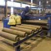 Interior. W Fabrication shed. Scottish Machine Tolls Corporation (SMT) Bennie plate mangle or plate roller