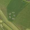 Oblique aerial view centred on the anti aircraft battery, taken from the SW.