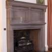 Interior. Ground floor dining room, detail of fireplace