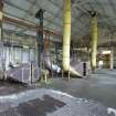 Interior, recrystallising filtration and drying shed showing drying hubs.