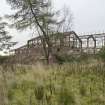 View from N of the shell remains of the main G.N. house.