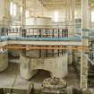 Interior. General view across main hall of the combustable charge container plant showing potcher frames.