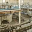 Interior. General view across main hall of the combustable charge container plant showing potcher frames.